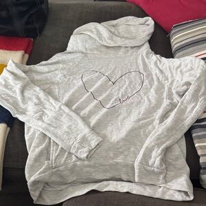 good hYOUman Light Gray Heart Hoodie